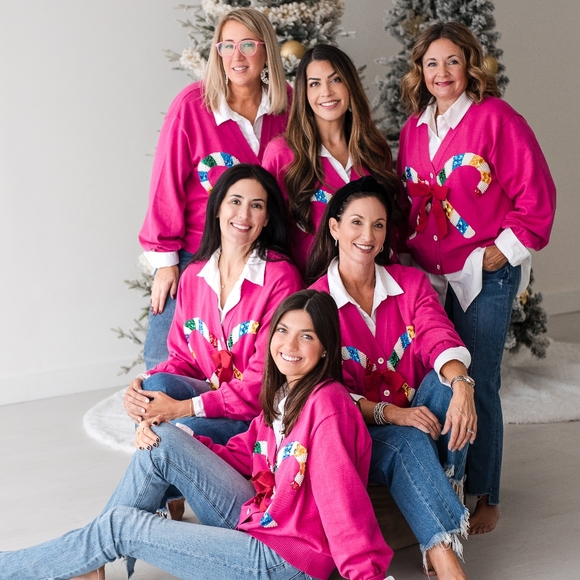 Pink Candy Cane and Bow - Picture 3 of 3